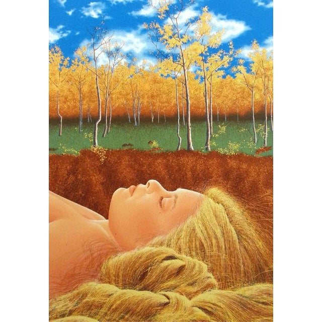 1980s Robert Rigel "La Terre Nourriciere" Signed Limited Edition Serigraph For Sale - Image 5 of 5