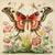FREE SHIPPING FOR A LIMITED TIME ONLY! 'Butterfly and Flowers' #1 - Original Fine Art Print by Diane Grant Studio...