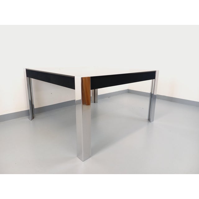 Vintage Italian Square Dining Table by Guido Faleschini, 1970s For Sale - Image 4 of 18