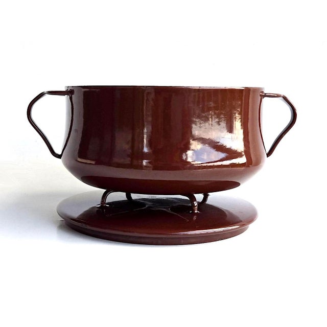 Coffee 1970s Dansk Kobenstyle 2 Quart Casserole Pot With Trivet Lid, Designed by Jens H. Quistgaard For Sale - Image 8 of 14