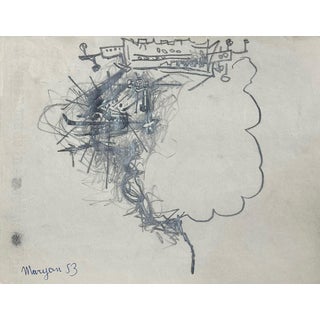 Maryan, Lion Study, Signed Drawing, 1953 For Sale