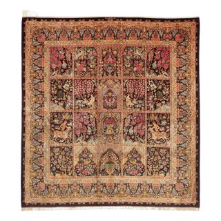 Hand-Knotted Qom Rug in Silk For Sale