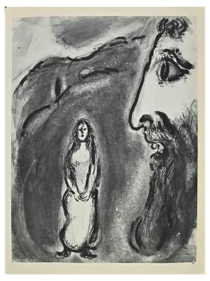 Marc Chagall, Micah Speaks to the Daughter, Lithograph, 1960