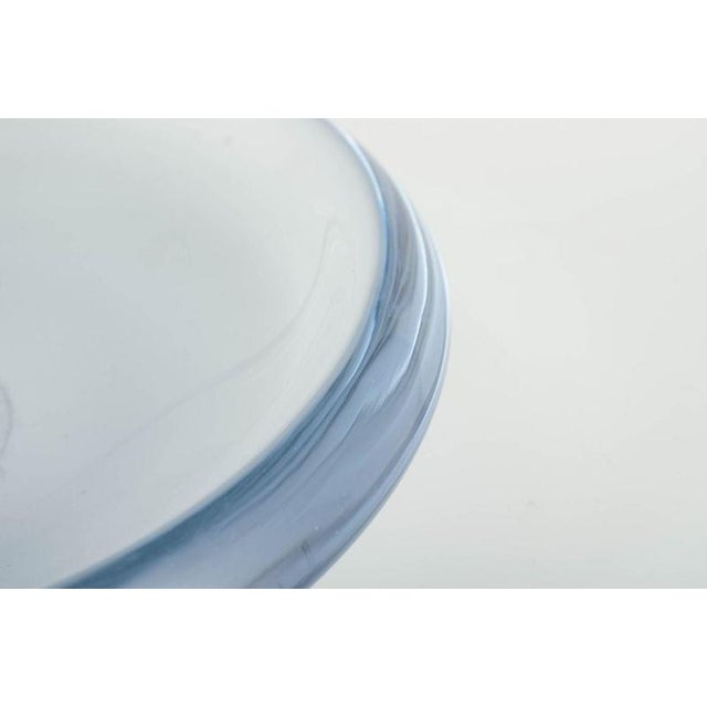 Scandinavian Round Bowl in Light Blue Glass, 1970s For Sale - Image 4 of 5