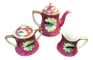Japan Hand Painted Porcelain Tea Set