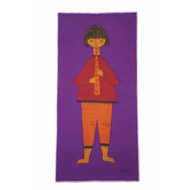 Mid-Century Modern German Pop Art Screen Printed Wall Hanging by Traute Sänger, 1970s For Sale - Image 4 of 4