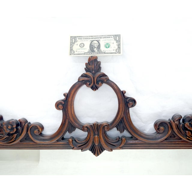 Wood c1940s Pierced Carved Mahogany 56x50” Chippendale Style Wall Mirror MINT! For Sale - Image 7 of 11