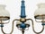 1940s Swedish Modern, Pendant Light, Blue Lacquered Wood, Glass, Brass For Sale - Image 9 of 12