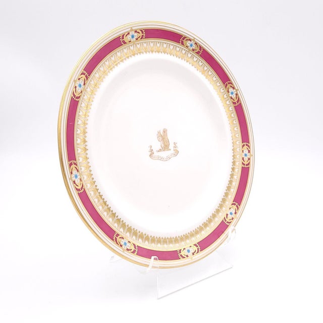 White Set of Four Davenport Staffordshire Plates, Circa 1840 For Sale - Image 8 of 11