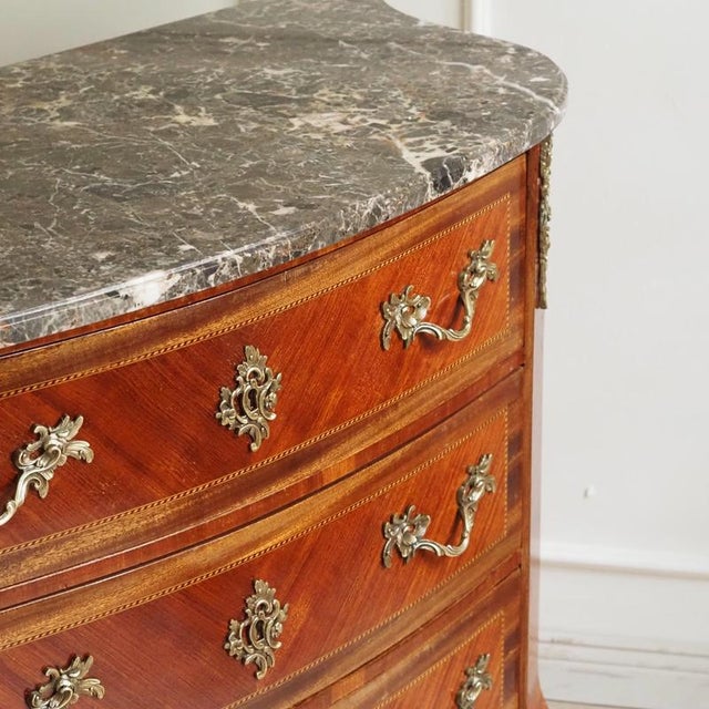Antique French Chest of Drawers with Marble Top, 1800s For Sale - Image 6 of 17
