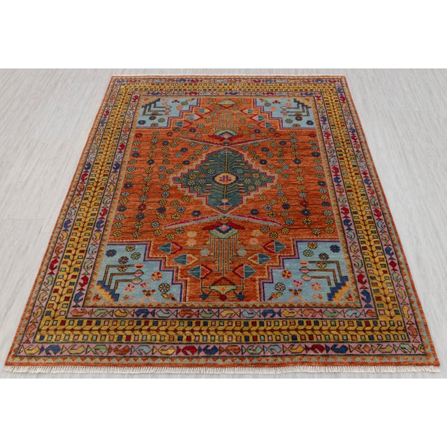 9x12Ft. Brunt Orange Persian Hand Knotted Wool Rugs For Sale - Image 17 of 17