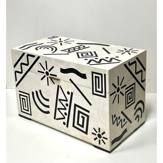 1980s Eugenio Tavola Oggetti Modern Stone Storage Trunk Chest Table For Sale - Image 9 of 12