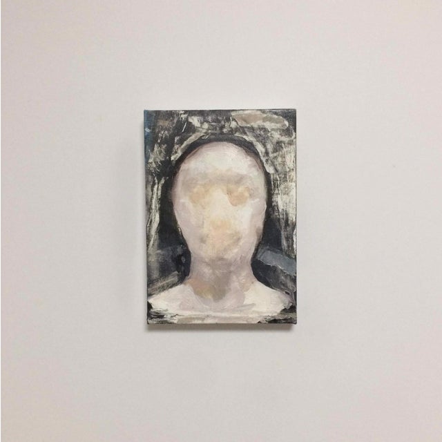 Figure III by Yushi Dangami | Oil on canvas painting of a faceless figure. For Sale