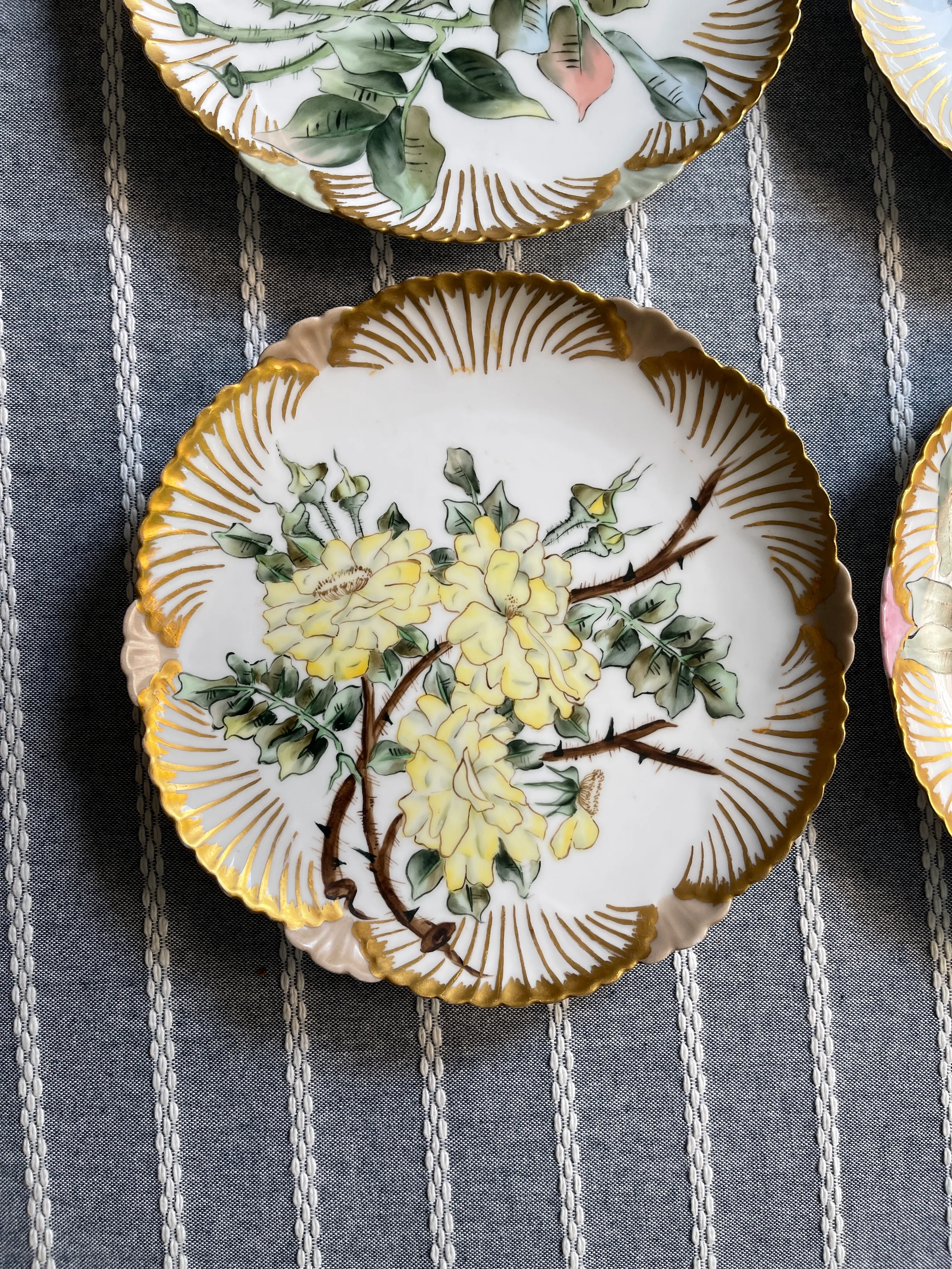 1892 Signed Jean Pouyat Limoges Plates - Set of 4 | Chairish