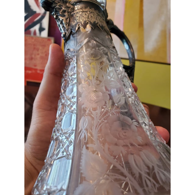 Antique Cut Crystal Figural Barware Carafe For Sale In Boston - Image 6 of 10