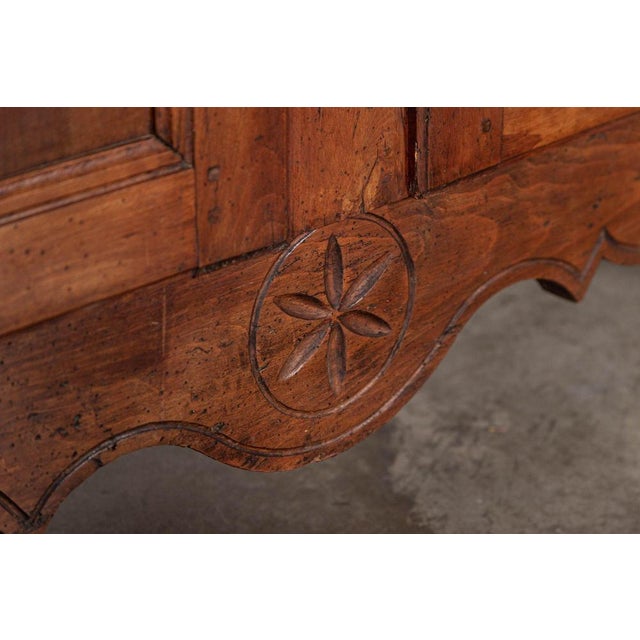 19th Century French Glazed Fruitwood Armoire / Vitrine, 1800s For Sale - Image 10 of 15