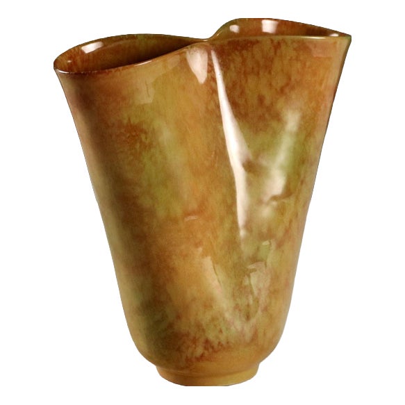 Vintage Enamelled Ceramic Vase from Industria Ceramica Umbra, 1980s For Sale
