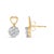 Contemporary 14K Yellow Gold 1ct. TDW Round-cut Diamond Earrings (I-J,SI2-I1) For Sale - Image 3 of 5
