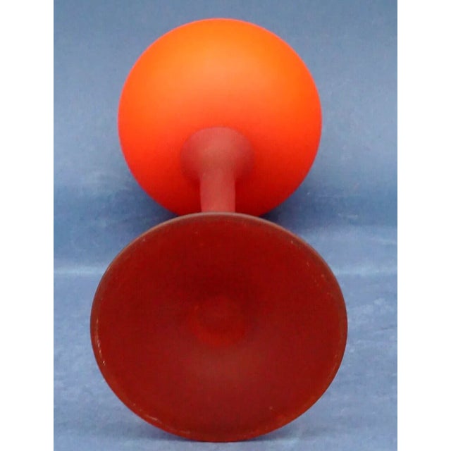 20th Century Orange and White Murano Glass Vase attributed to Carlo Moretti, Venice, Italy, 1950s For Sale - Image 13 of 15