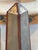 Silver Pair of Polished Tin and Wood Obelisks For Sale - Image 8 of 9