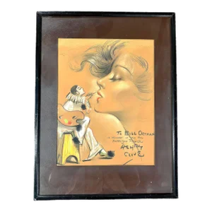 1934 Female Portrait Pastel on Paper by Henry Clive