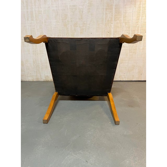 Mid 20th Century Mid 20th Century Upholstered Wooden Armchair For Sale - Image 5 of 6