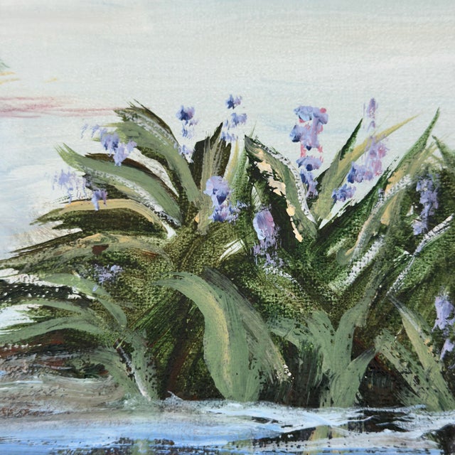 Coastal Vintage Original Old Florida Marsh Landscape Painting For Sale - Image 3 of 12