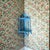 Shabby Chic Mid-20th Century Chippendale Style Gingerbread Fretwork Corner Shelf With Distressed Blue Patina For Sale - Image 3 of 10
