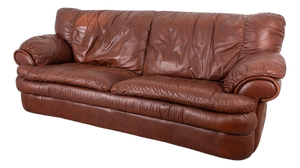 Vintage Italian Sofa in Brown Leather