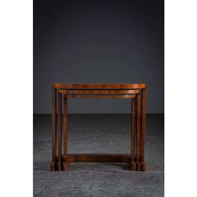 Art Deco Nesting Tables from De Coene, 1930s, Set of 3 For Sale - Image 15 of 18