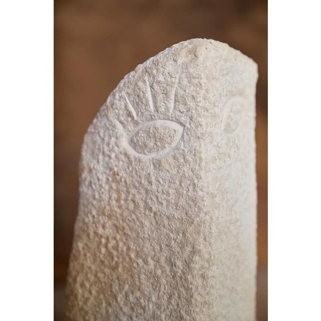 Stone The 3 Faces Sculpture by Jean-Baptiste Van Den Heede For Sale - Image 7 of 9