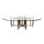 1980s McGuire Attributed Coastal Modern Bamboo & Laced Rawhide Racetrack Dining Table For Sale