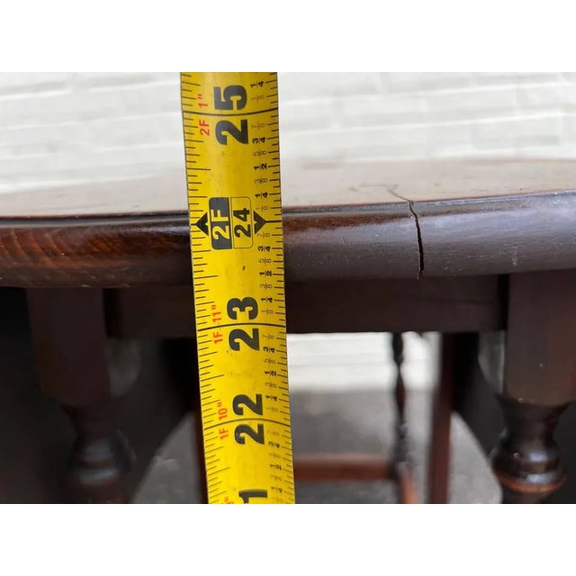 Early 20th Century Antique Pine Drop Leaf Table For Sale - Image 10 of 11