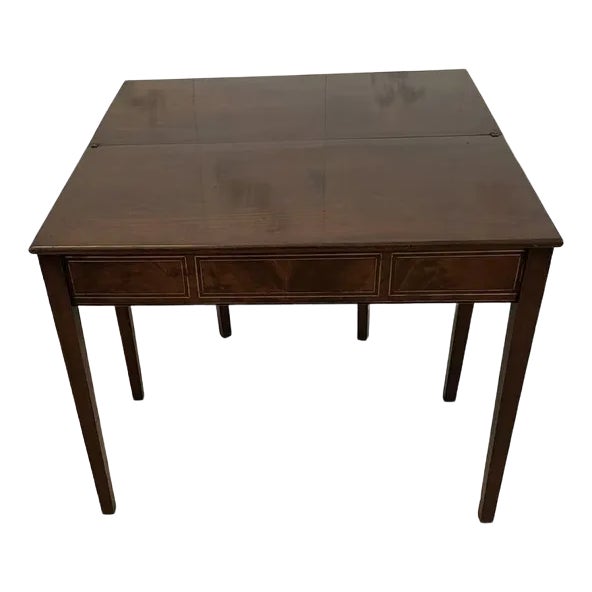Antique George III Quality Mahogany Inlaid Tea Table For Sale