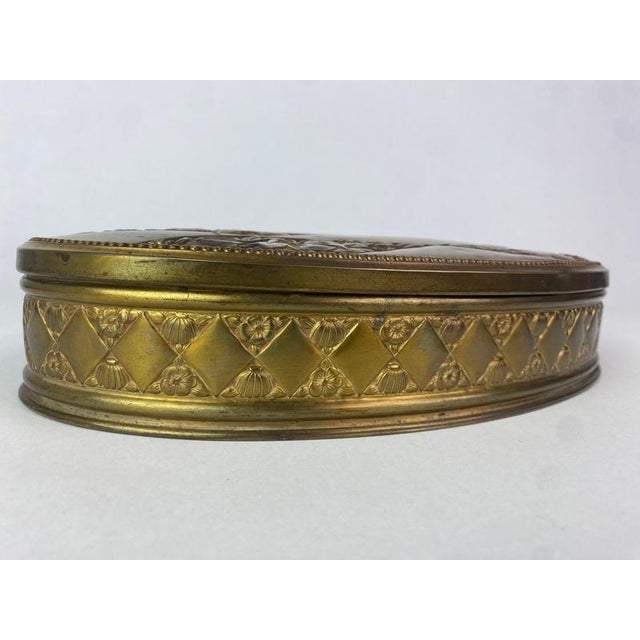 Brass Jewelry Box in Style of Dagobert Peche and Wiener Werkstätte, 1890s For Sale - Image 3 of 6