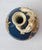 Blue Antique Jean Pouyat Limoges Cobalt Blue & Gilt Porcelain Bottle Vase With Branch Handle For Sale - Image 8 of 12