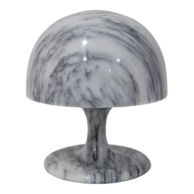 1960s Mid-Century Modern Small Tulip Shaped Marble Table Lamp For Sale