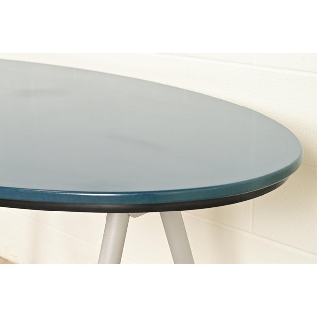 Metal Herman Miller Style Modern Oval Dining Table or Library Table For Sale - Image 7 of 11