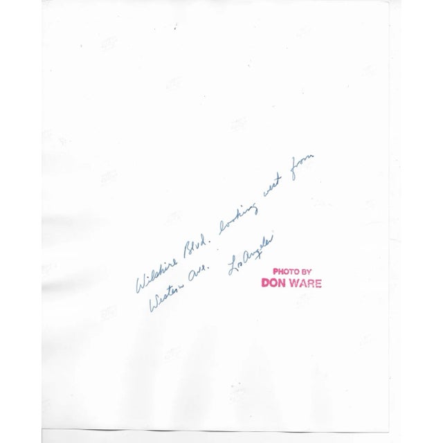 1970s black and white photograph by Los Angeles, California based photographer Don Ware of Wilshire Blvd. looking west...