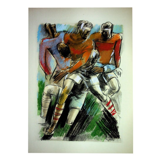 Milivoj Uzelac, Rugby: The Scrum, Original Lithograph For Sale