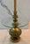 Hollywood Regency Vintage Stiffel Green Enamel Brass Floor Lamp With Glass Table For Sale - Image 3 of 6