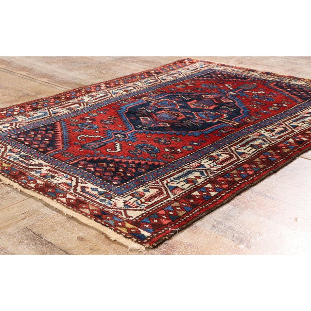 Red Antique Persian Malayer Rug, 03'04 X 04'08 For Sale - Image 8 of 10