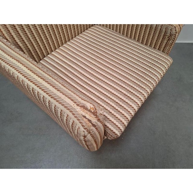 Mid-Century Modern Wingback Lounge Armchair on Castors in Upholstery, 1960 For Sale - Image 10 of 18