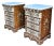 Moorish Inlaid Nightstands with Natural Marble Tops These magnificent nightstands embody the rich tradition of Moorish...