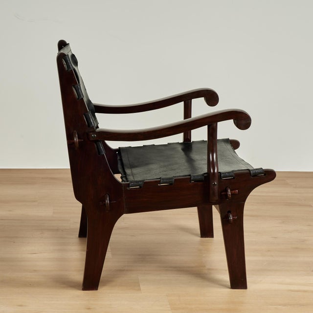 Set of Three Modern Rosewood Safari Chairs by Angel Pazmino For Sale - Image 13 of 18