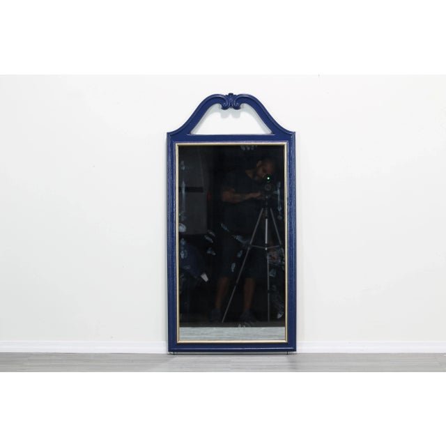 Late 20th Century Mid Century Blue and Gold Mirror For Sale - Image 5 of 5