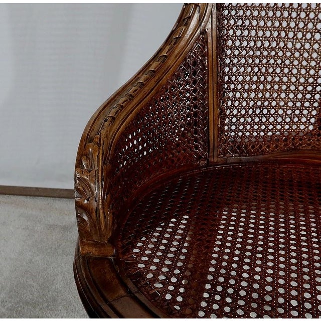 Louis XVI Style Office Armchair in Beech, 1900s For Sale - Image 11 of 18