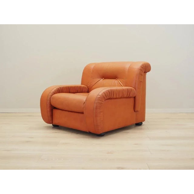 Danish Red Armchair, Denmark, 1970s For Sale - Image 3 of 18