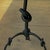Spanish Revival Mid-Century Italian Walnut Bistro / Side Table W/ Hand Forged Iron Knot Base For Sale - Image 3 of 8