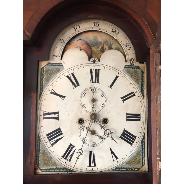 Antique Welsh Grandfather Clock With Moon Phase Dial Chairish